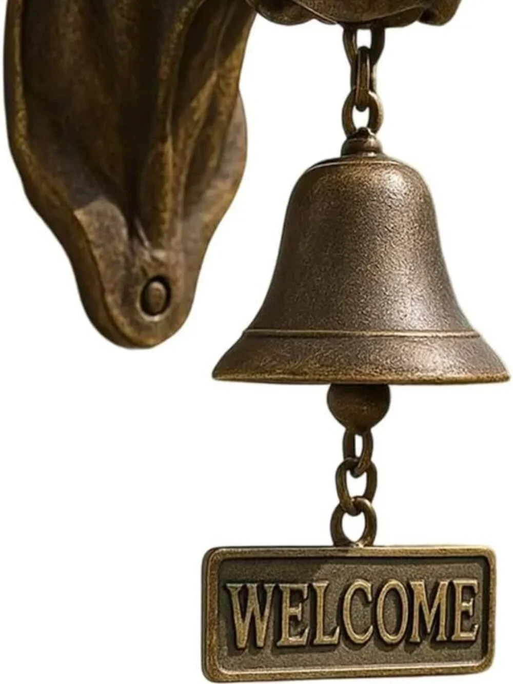 Doberman Welcome Doorbell Wall Mount Metal Bell for Inside or Outside